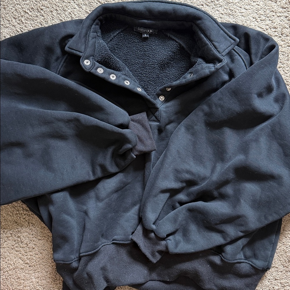 Paper moon balloon sleeve oversized black sweatshirt - Picture 3 of 3